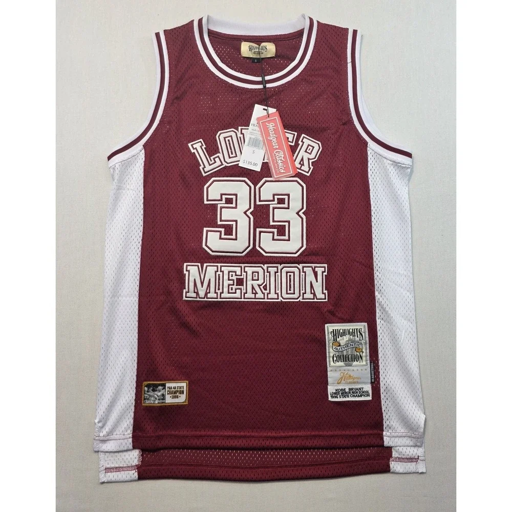 Kobe‎ Bryant Lower Merion High School Jersey Small Maroon Headgear Classics NWT